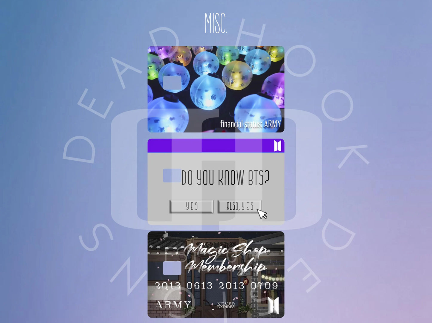 KPOP Credit Card Skin (Chip Options)