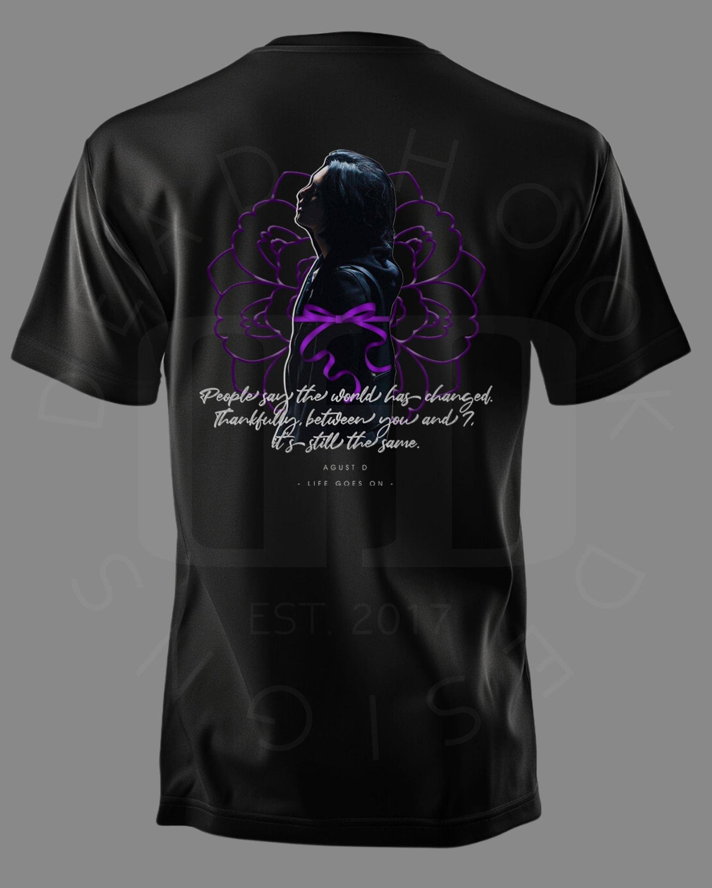 Yoongi Purple Ribbon Tshirt 100% of profits donated to UNICEF