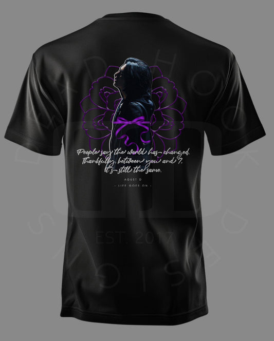 Yoongi Purple Ribbon Tshirt 100% of profits donated to UNICEF