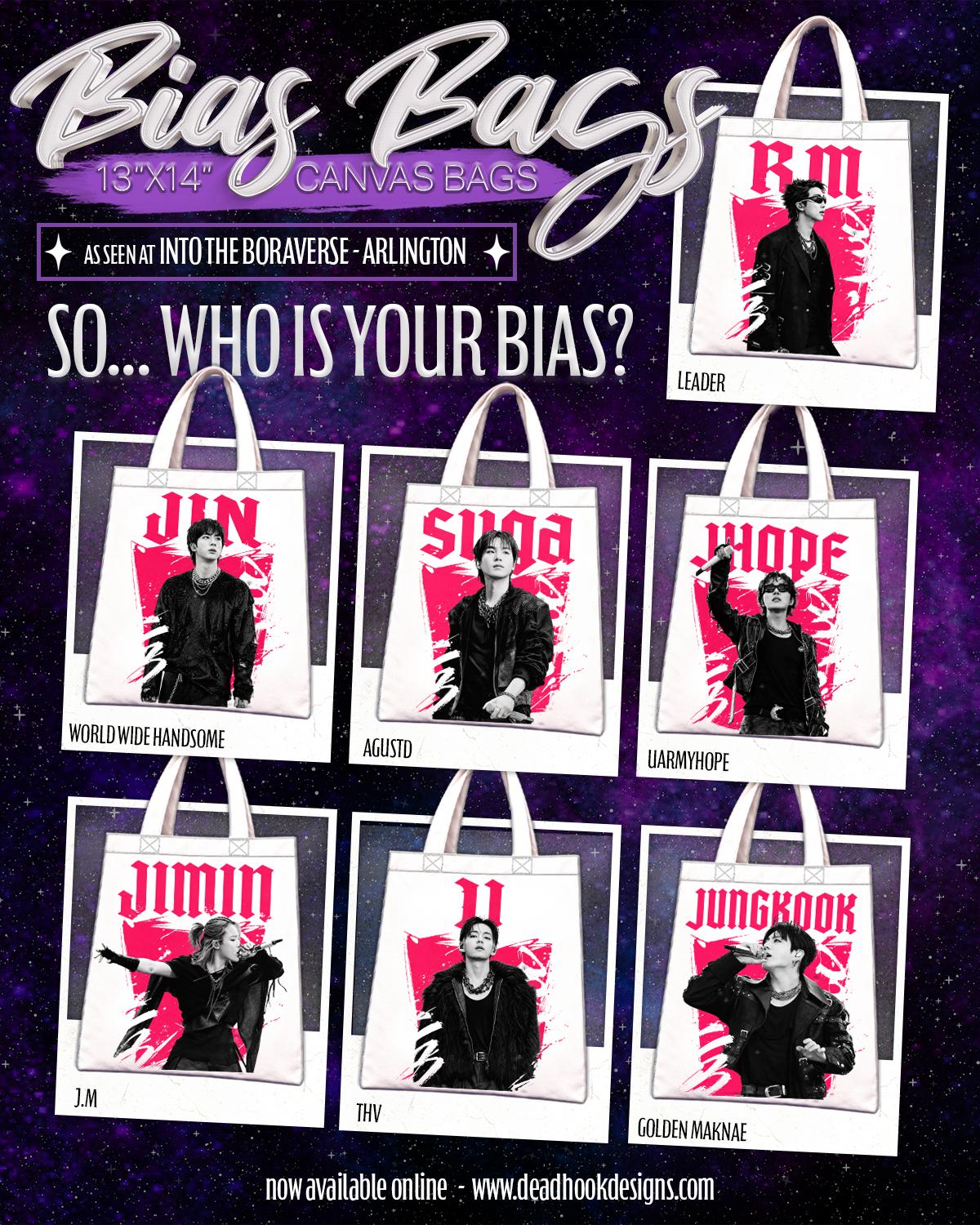 Bias Bags | 13" × 14" Canvas Tote Bag